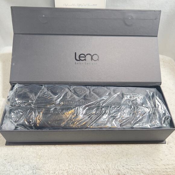 Lena Salon Designer Pro Flat Iron LN-66B New Gift Box Travel Bag Glittery Black - Picture 14 of 16